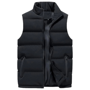 Haute qualité hiver chaud personnalisé grande taille décontracté solide sans manches hommes bouffantes vestes pour hommes - Product Image 1