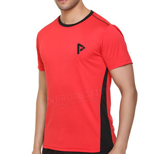 T-shirt de compression tissé à manches courtes pour hommes en polyester/coton - Product Image 3