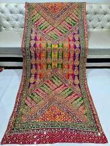 Chales DE TRABAJO DE ESPEJO bordado étnico Kutch Tribal antiguo indio pakistaní mujeres chales Vintage indio Banjara chales - Product Image 5