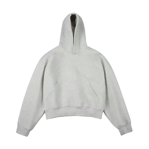 Pull à capuche zippé en coton de haute qualité, à séchage rapide, avec logo personnalisé brodé, contraste de couleurs, sans cordon, vente en gros, hiver 2025 - Product Image 2