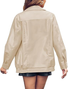 Vente chaude printemps longue veste en cuir Faux & Eco pour femmes hiver grande taille Style dames vêtements d'extérieur en cuir chez Nurak en 2025 - Product Image 3