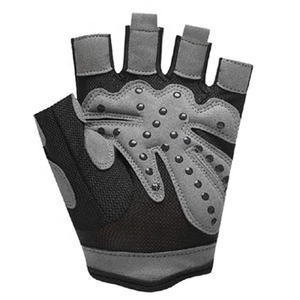 Guantes ligeros de microfibra para entrenamiento con pesas con palma de cuero acolchada, transpirables, para gimnasio, Fitness, guantes de elevación sin dedos - Product Image 3