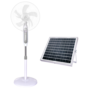 Ventilador con Panel Solar, Luz LED y Entrada USB - Product Image 2