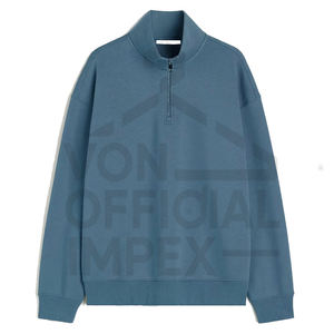 Sudaderas con media cremallera de alta calidad al mejor precio, cómodas sudaderas básicas de algodón mezcladas para invierno con media cremallera - Product Image 6