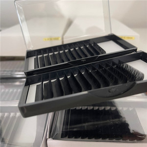 Cils en éventail synthétiques Mega Volume à marque privée, 0.03 0.05 0.07 0.10mm, <span class=keywords><strong>7</strong></span>-25mm, noir mat foncé, 12 rangées, extensions - Product Image 4