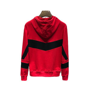 แจ็กเก็ตขนแกะของผู้ชายเสื้อมีฮู้ดสีตัดกันน้ำหนักเบาสเวตเชิ้ตแฟชั่นบล็อกสี - Product Image 4