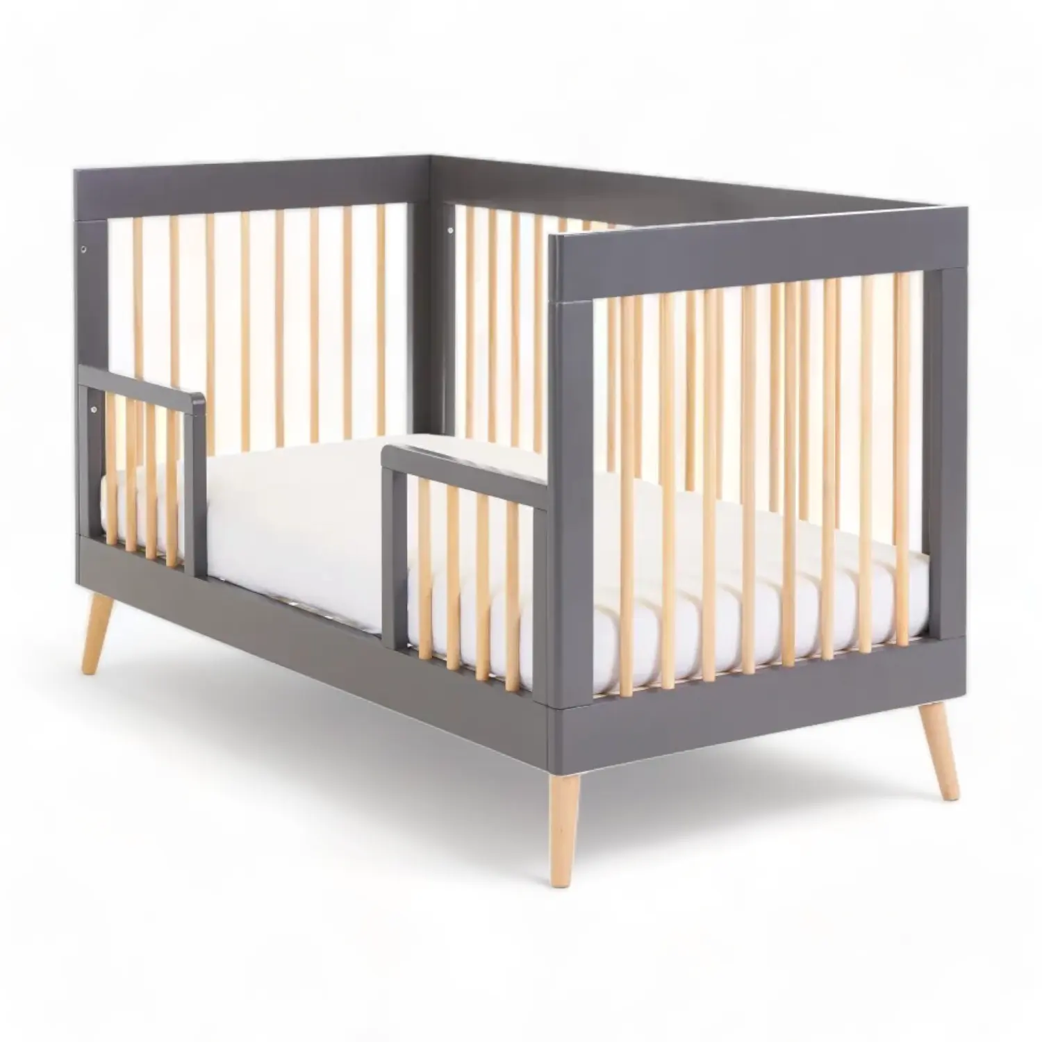 Luxury Solid Wood Baby Crib Beds in Modern Style Children beds for Mattress size 140x70 cm Wooden Bed for Child - Obane