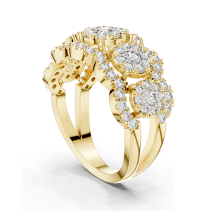 Anillo de Diamante Cultivado en Laboratorio de 1.35 CT para Mujer, Claridad VVS-VS, Oro de 18KT, 14KT, 10KT y Plata 925, Oro Rosa, Amarillo y Blanco - Product Image 6