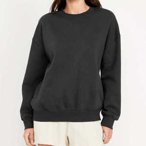 Wholesale New Fashion Women's Sweatshirts Oversized <b>Drop</b> Shoulder Streetwear Breathable Women Sweatshirts OEM Customization - Product Image 2