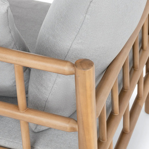 Modern Outdoor Teak <b>Wood</b> Frame <b>Arm</b> <b>Chair</b> with Water Resistance Cushion for Hotel Resort Patio Furniture OEM Factory - Product Image 6