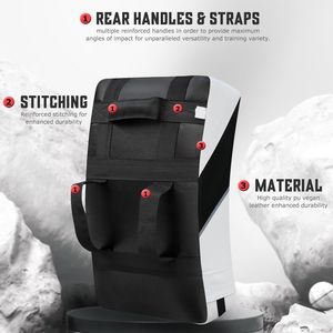 แผ่นรองแขนโค้งสำหรับต่อยมวย2ชิ้นเหมาะสำหรับเทควันโด, มวย, MMA, ฟิตเนส, มวยไทย, การฝึกต่อสู้ - Product Image 5