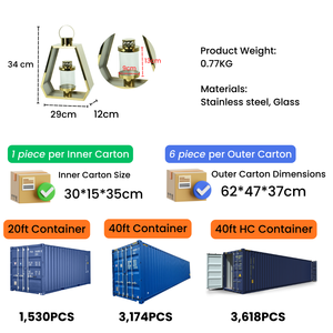 Ensemble de lanternes dorées géométriques modernes, vente en gros, porte-bougie cylindrique en verre, lanterne moderne pour cimetière commémoratif - Product Image 3