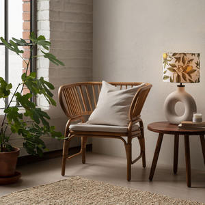 Vente en gros chaise de bureau en rotin chaises de travail en osier faites à la main de luxe avec support dorsal mobilier de travail - Product Image 6