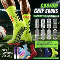 Fabricant Usine Vente Personnalisé Antidérapant Grip Chaussette Hommes Gym Football Chaussettes Personnalisé Tube Soccer Grip