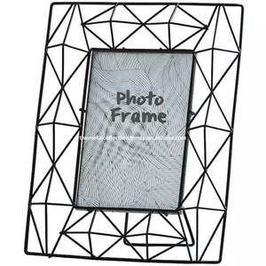 Cadre Photo tendance en métal et verre pour la décoration murale de la maison cadre en verre de couleur or suspension murale du salon cadre Photo - Product Image 4