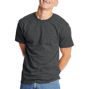 T-shirt uni surdimensionné unisexe poids lourd vierge de luxe en tissu de coton pour les hommes d'impression personnalisée t-shirt - Product Image 3