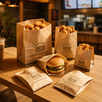 Bolsa de Alimentos con Fondo Reforzado, Resistente al Agua y al Aceite, con Revestimiento de Alta Calidad, Ecológica y Orgánica, para Envasado Minorista