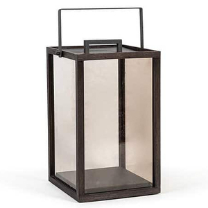 Lanterne suspendue en métal noir extérieur noir PC finition verre coupe-vent bougie applique poignée suspendue lampe de nuit - Product Image 1