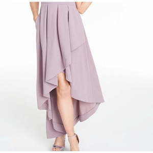 Abito da sera asimmetrico da donna Speechless in chiffon plissettato lilla, taglia junior 5, con vita naturale - Product Image 3