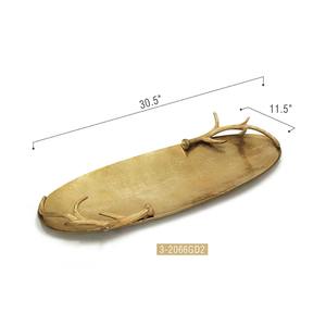 Equestrian-Themed Metal Handicraft Serving Tray | Ornate Rectangle Platter with Antler Motif for Ramadan & Diwali - Product Image 5