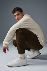 Custom Men's Pullover Cotton Heavyweight Fleece Tracksuit Vintage Wash Fashion Wear OEM Wholesale Private Label B2B - Product Image 4
