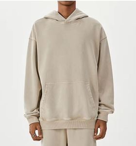 Ropa Deportiva Personalizada al por Mayor con Logotipo, para Hombre y Mujer, Corte Regular, Felpa Gruesa de 410g, 100% Algodón, Invierno, Estilo Vintage, Lavado Ácido - Product Image 3