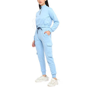 Chándal de mujer de invierno de calidad superior Diseño de dos piezas Tu propio chándal de manga larga para mujer - Product Image 4