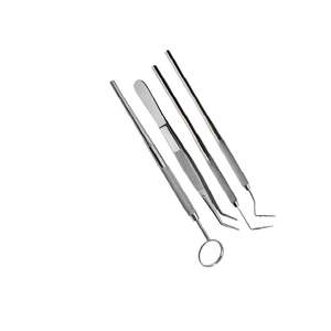 ชุดเครื่องมือวินิจฉัยพื้นฐานสำหรับตรวจฟันอุปกรณ์ทันตกรรม3ชิ้นอุปกรณ์ทางทันตกรรมผลิตจากเหล็กไร้สารซาตินตามสั่ง - Product Image 1