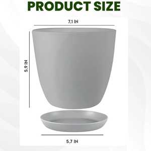 Kounain macetas decorativas de plástico modernas para interiores/exteriores macetas de jardín para flores y plantas - Product Image 6