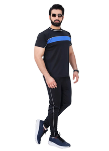 Conjunto de chándal de verano de 2 piezas para hombre, camiseta de manga corta y pantalones cortos para gimnasio, entrenamiento, correr, entrenamiento físico, informal, al aire libre - Product Image 2