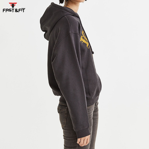 Sudaderas con capucha personalizadas, transpirables, de punto, estampadas, estilo casual, con hombros caídos y diseño transpirable. - Product Image 5