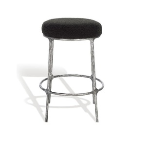 Tabouret de bar ottoman de qualité supérieure au design de luxe plateau en velours blanc support en métal doré brillant mini tabouret à prix de vente de qualité supérieure - Product Image 5