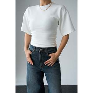 QU Style Light Off-<b>White</b> Batwing Sleeve <b>T</b>-<b>Shirt</b> - Product Image 3