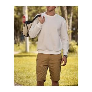 Sweat-shirt à manches longues élégant pour hommes nouvelle Collection 100% coton couleur unie écologique grande taille imperméable cou épaule - Product Image 3