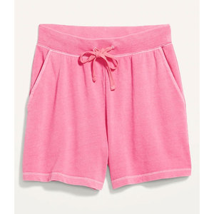 Pantalones cortos de chándal para mujer Diseño personalizado Cintura alta elástica Transpirable Algodón Fleece Pantalones cortos de chándal para mujer - Product Image 1