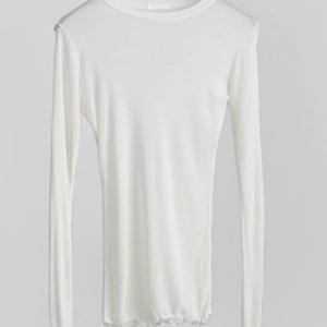 Camiseta lisa de alta calidad para mujer, camisetas básicas elásticas de algodón, camisetas informales para mujer, camiseta sexy de manga larga transparente - Product Image 2