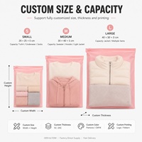 Sacs refermables en PE recyclables, noirs mats, imprimés en gravure, avec fermeture à glissière, pour l'emballage de sous-vêtements, de vêtements et de chaussettes