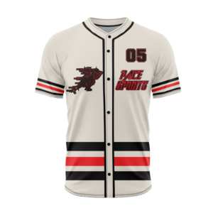 เสื้อเบสบอลผ้าโพลีเอสเตอร์พิมพ์ลายของทีมเสื้อสไตล์ระบายอากาศได้ดีปรับแต่ง100% ได้ - Product Image 6