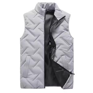 Abrigo de invierno acolchado para hombre con capucha cálida y cremallera Chaqueta sin mangas acolchada de moda Ventas calientes personalizables - Product Image 1
