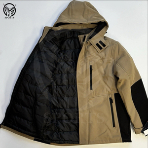 Chaqueta Softshell de Forro Polar Impermeable y Transpirable para Hombre con Capucha y Logotipo Personalizado, Éxito de Ventas en 2025 - Product Image 3