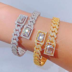 กำไลข้อมือเพชร VVS Moissanite เครื่องประดับฮิปฮอปเย็น - Product Image 1