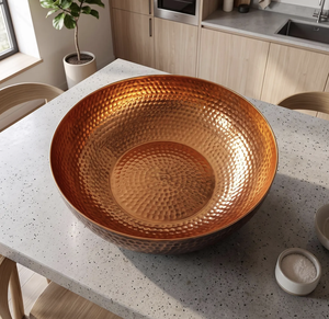 Tazón de Cobre Hecho a Mano, Duradero, Libre de BPA y Plomo, Diseño Vintage, Acabado Pulido, Resistente al Calor, Ecológico, para Servir en el Hogar - Product Image 2