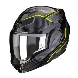 Casque de moto modulaire EXO-TECH EVO avec visière rabattable, taille XL, design Predator, double visière, fermeture rapide pour motos et motocross - Product Image 1
