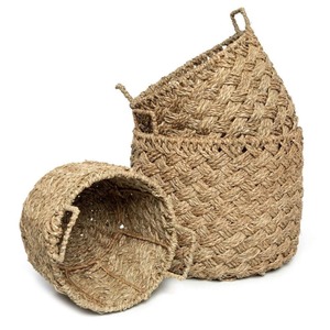 Juego de 3 Cestas de Jacinto de Agua Ecológicas de Nuevo Diseño, Personalizables, OEM, Forma Rectangular, Hechas en Vietnam, Artesanía HNH, Estilo Bohemio - Product Image 6