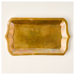 Bandeja de acero inoxidable de Metal de esquina redonda Rectangular moderna con asas, bandeja decorativa para sala de estar, restaurante, escritorio, Hotel - Product Image 1