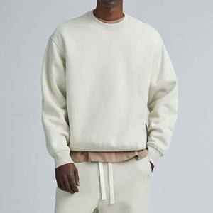 Sweat-shirt thermique à demi-zip pour homme, coupe oversize, épaules tombantes, en molleton épais 500 460 400 g/m², avec logo personnalisé, hiver, 100% - Product Image 1