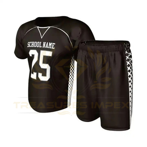 Maillots de lacrosse personnalisés en maille 100 % polyester respirant et à séchage rapide, col en V, dos nageur, unisexe, fabriqués au Pakistan - Product Image 1