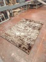 Tapis turc oriental antique Adiva, tissé à la machine, en polyester, résistant aux taches, à motif géométrique, à poils longs, pour usage domestique, rouge