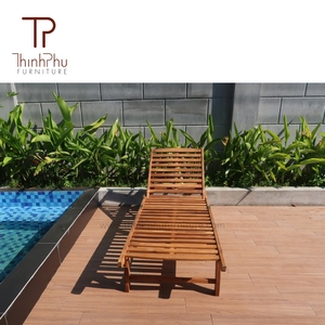 Chaise longue en bois écologique portable pour une utilisation en extérieur pour les plages de villas nageant-OEM - Product Image 5