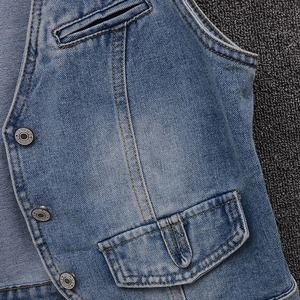 Veste pour femme délavée sans manches personnalisée nouvelle veste en jean 100% coton de qualité supérieure veste en jean à capuche élégante en gros - Product Image 4
